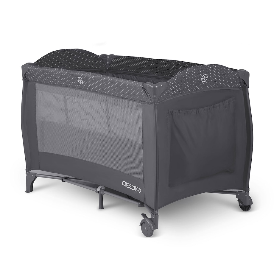 Łóżeczko turystyczne dla dziecka składane podróżne kojec Ricokids + materac + torba