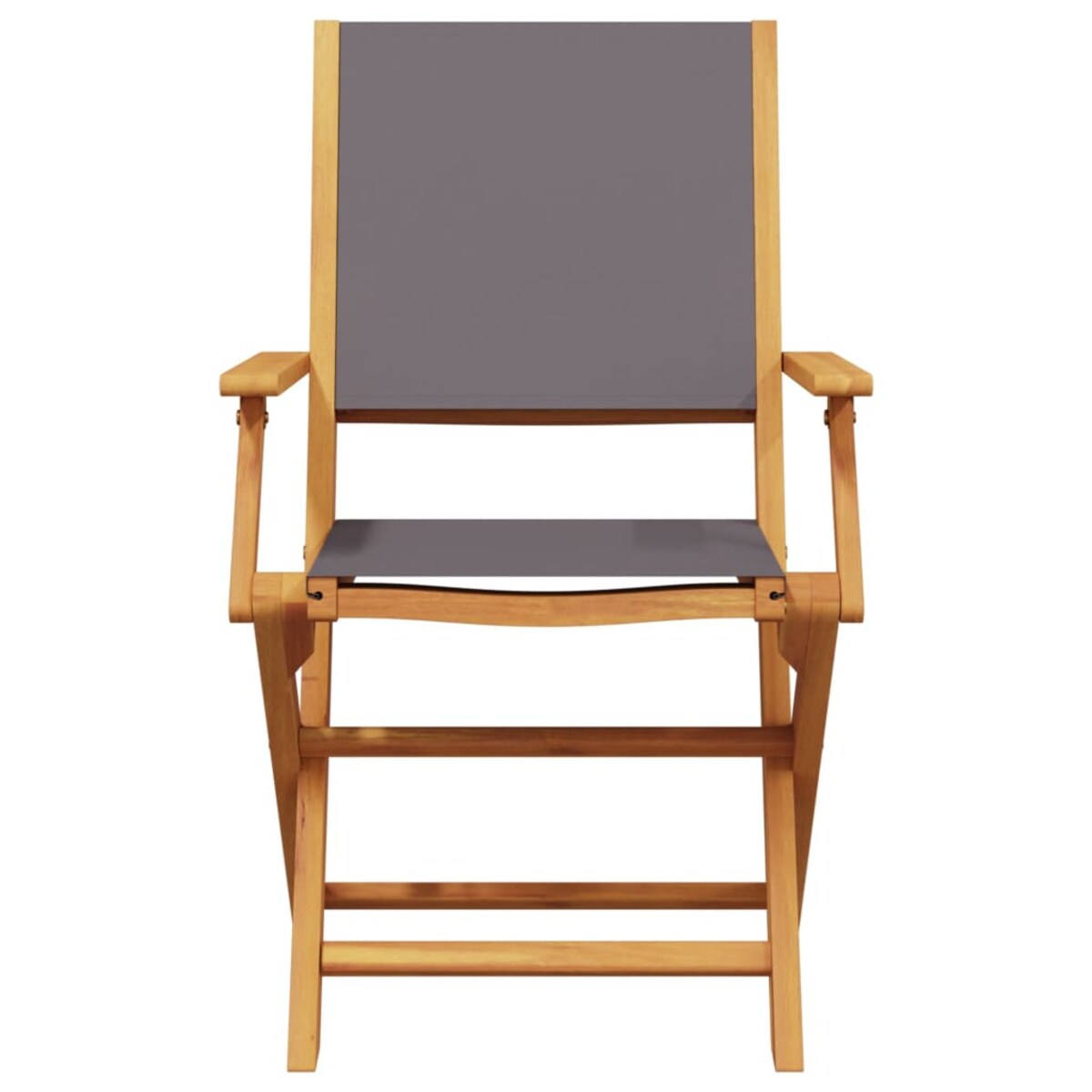 vidaXL Składane krzesła ogrodowe, 8 szt., antracytowa tkanina i drewno