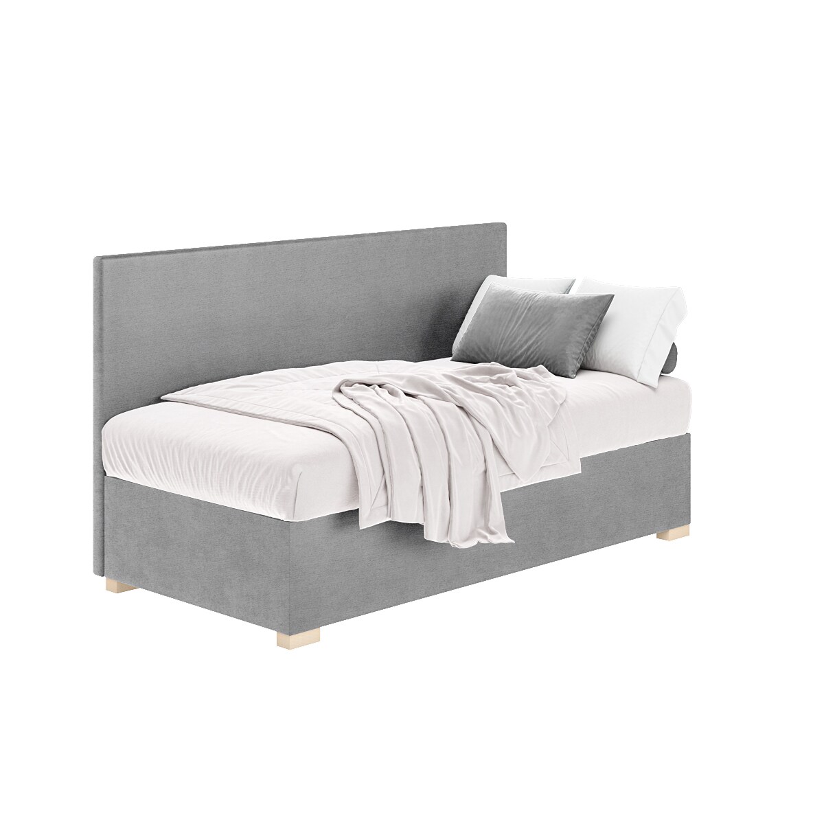 Mesonica Łóżko Cozi, szare, 90x200