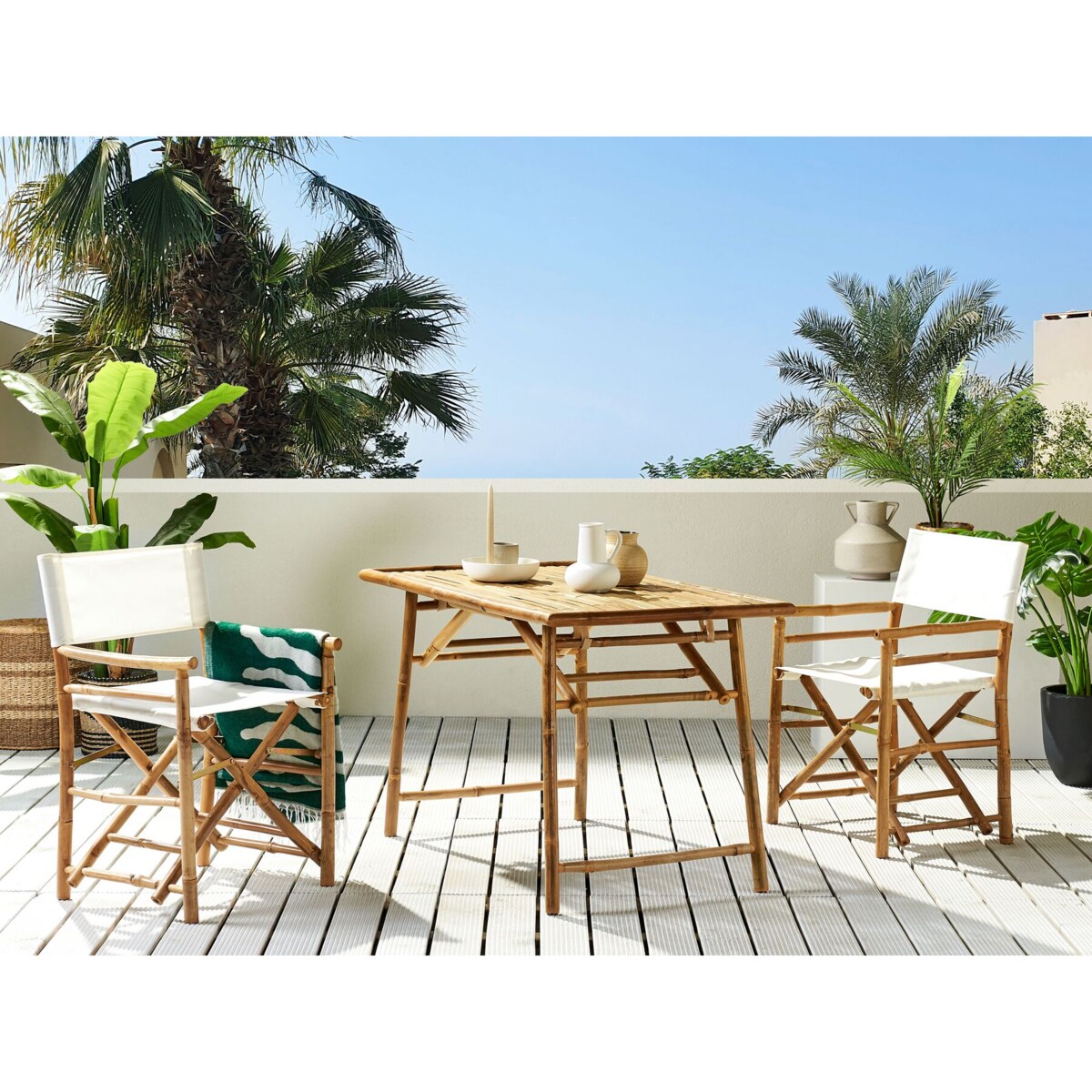 Stół ogrodowy bambusowy naturalny TRISCINA