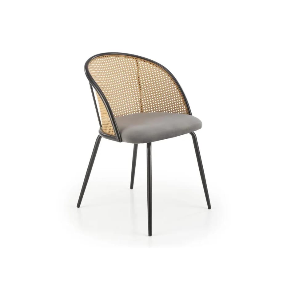 Krzesło tapicerowane K508 VELVET szare