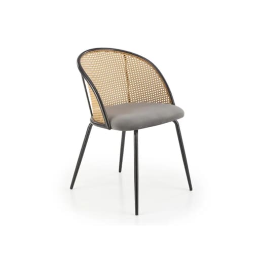 Krzesło tapicerowane K508 VELVET szare