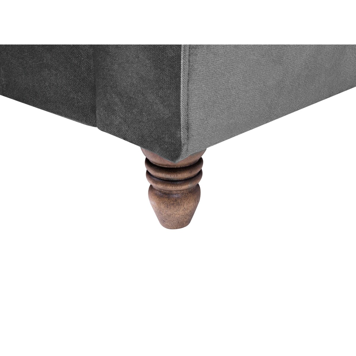 Sofa 3-osobowa welurowa szara EIKE