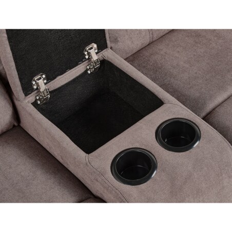 Sofa z manualną funkcją relaksu beżowa ROKKE