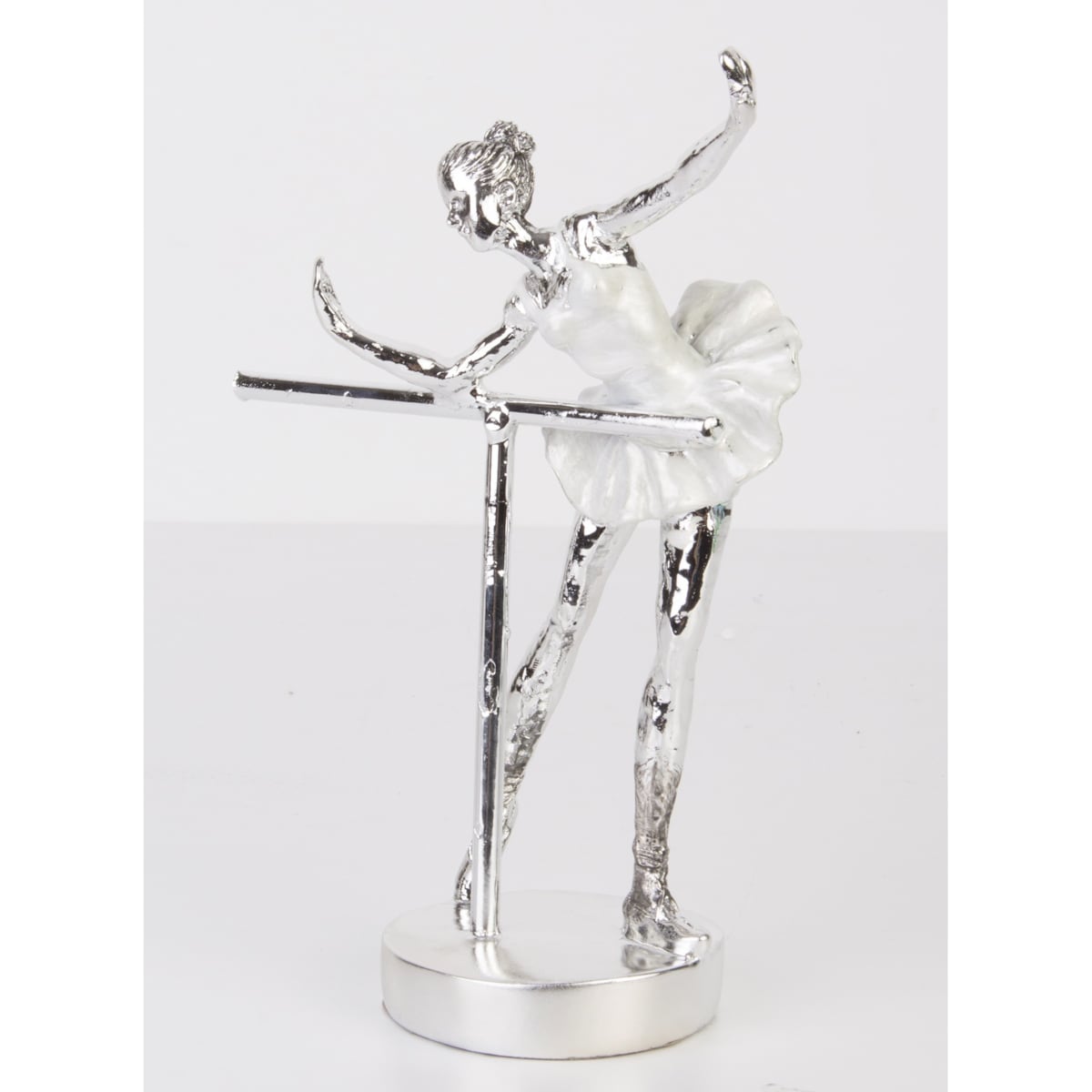 Dekoracja - baletnica 20,5x14x7 cm ISADORA srebrna