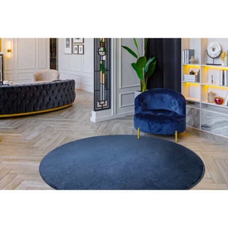 Dywan VISCO koło granat 10 pluszowy, koło 160 cm