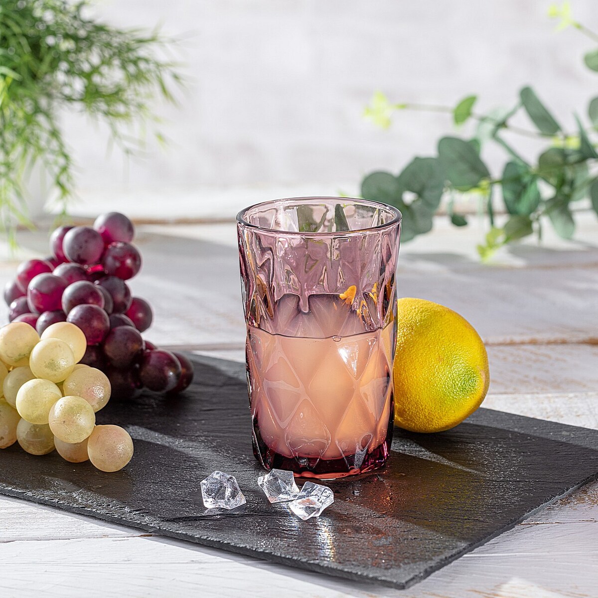 Szklanka Basic Pink 350ml, ⌀8 x 12,5cm