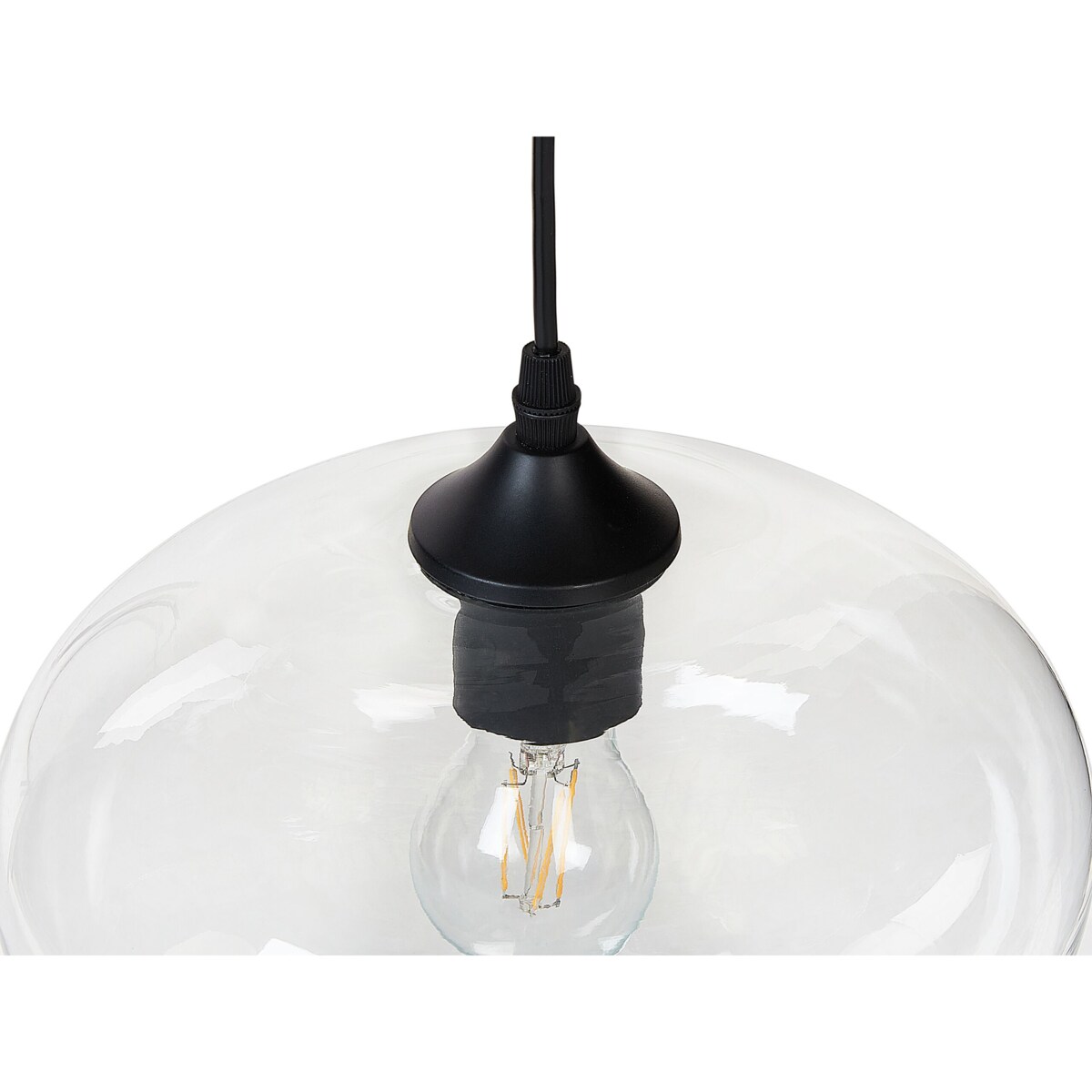 Lampa wisząca szklana 6-punktowa przezroczysta BEMBOKA