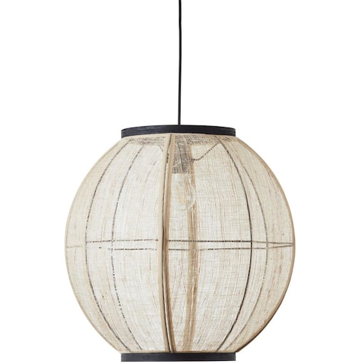 Wisząca lampa boho Tanah 99484/76 Brilliant kulista drewno beż czarny