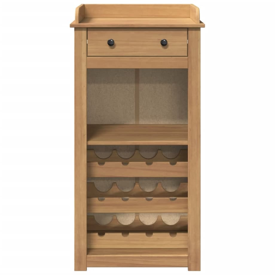 vidaXL Szafka na wino Panama, 57x40x111,5 cm, lite drewno sosnowe