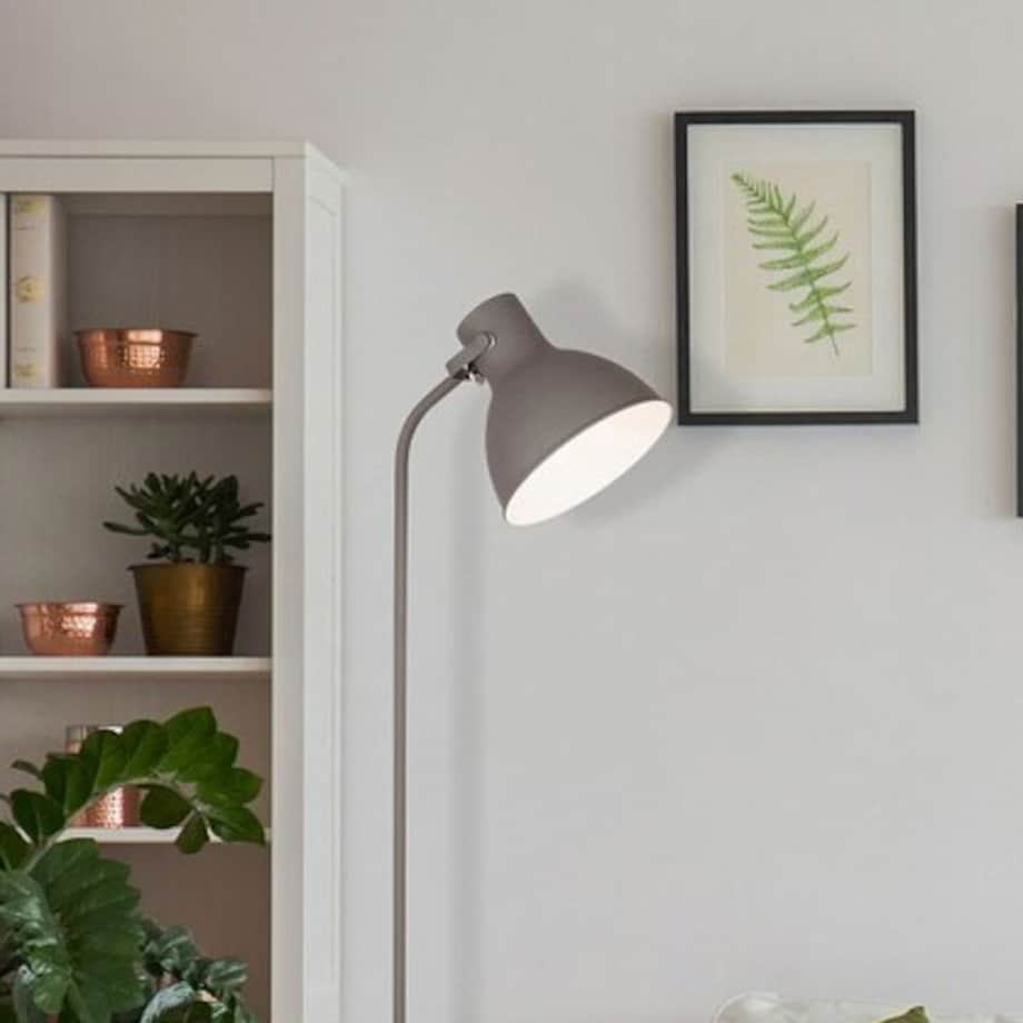 LAMPA podłogowa DEREK 4329 Rabalux stojąca OPRAWA do salonu szara