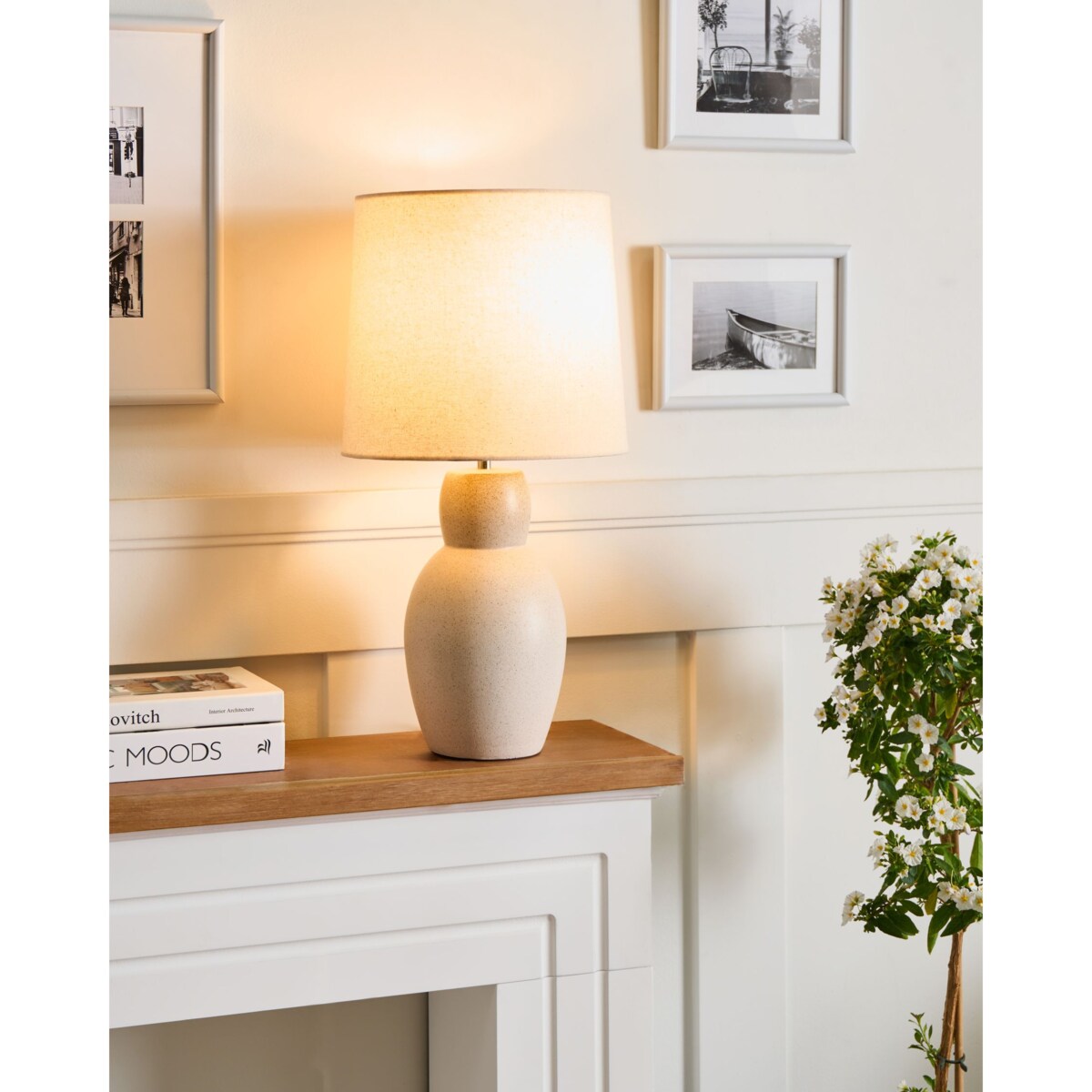 Lampa stołowa DEDURU Ceramika Beżowy