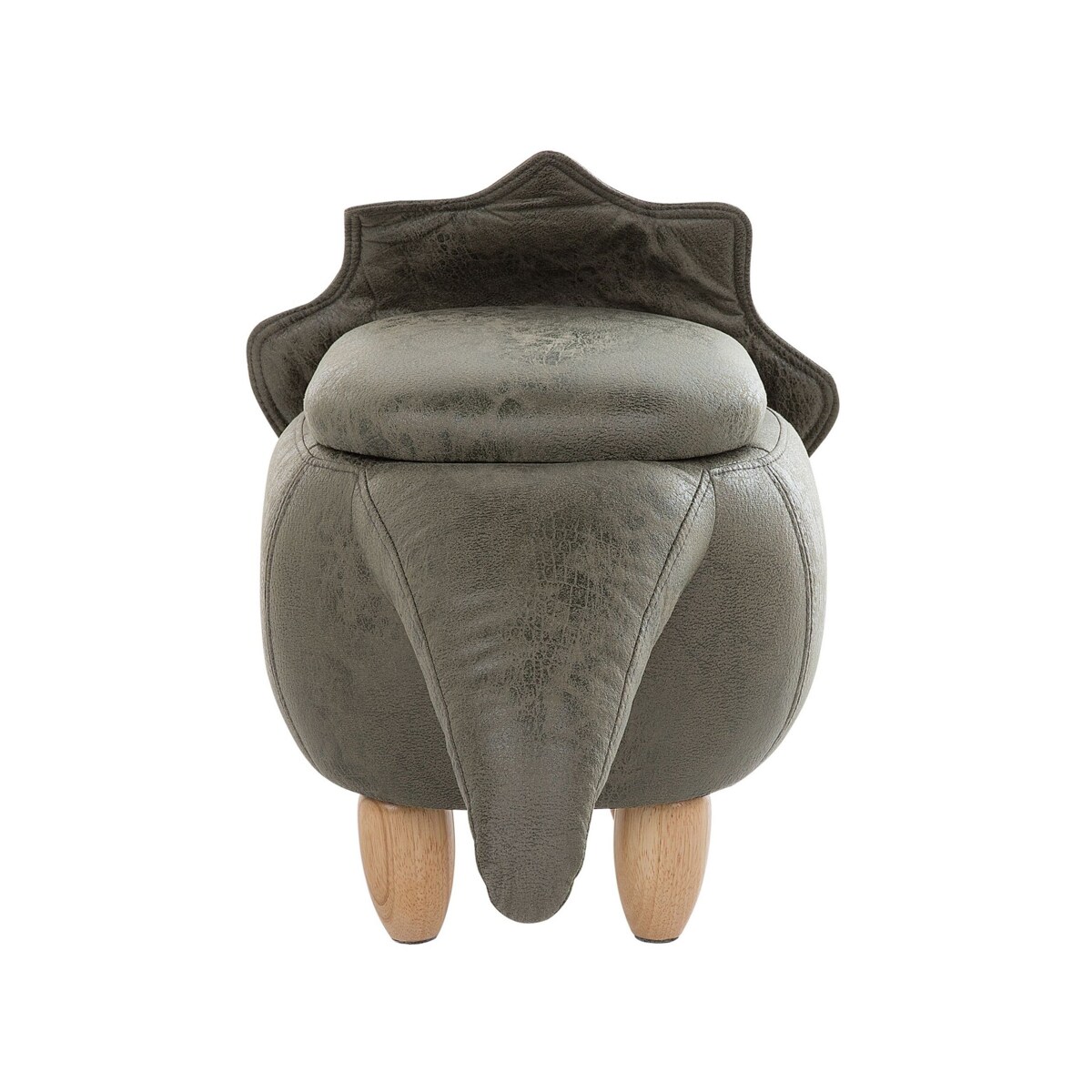 Pufa zwierzak ze schowkiem zielona TRICERATOPS