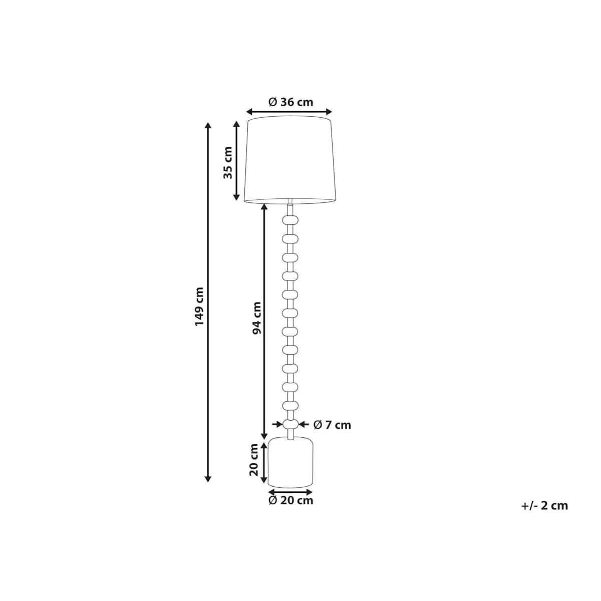 Lampa podłogowa metalowa biała KRIOS