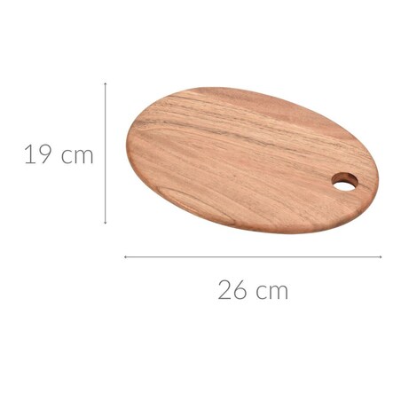 Deska do krojenia, drewno akacjowe, 19 x 26 cm