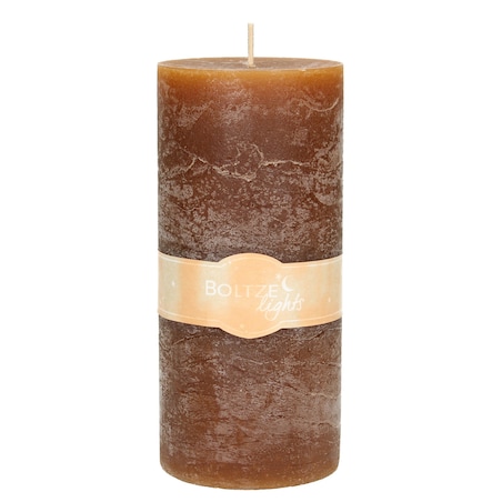 Świeca Lea 20cm brown, 9 x 20 cm