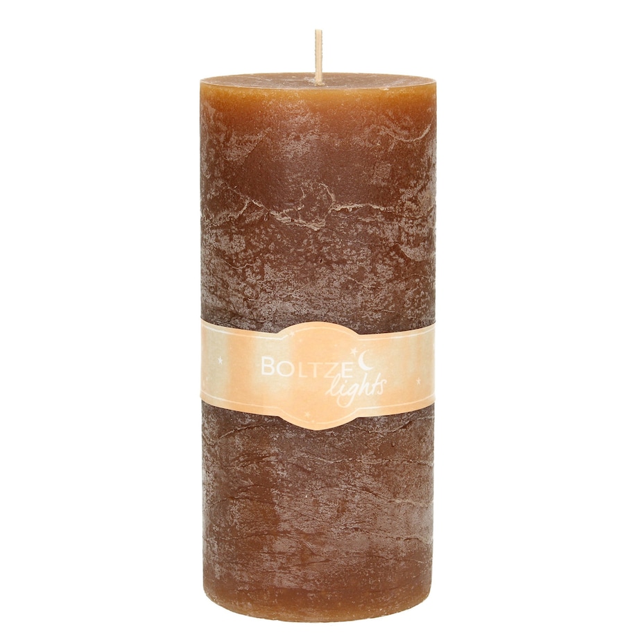 Świeca Lea 20cm brown, 9 x 20 cm