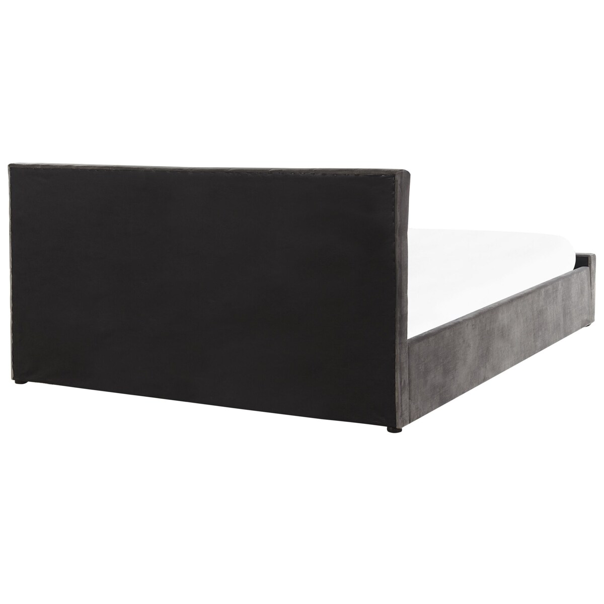 Łóżko z pojemnikiem welurowe 180 x 200 cm szare AMIENS