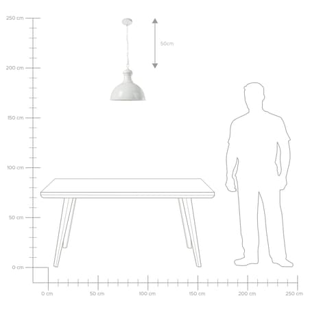 Lampa wisząca DIDESSA Metal Złamana biel
