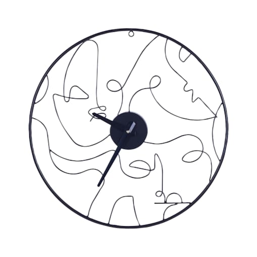 Zegar ścienny ø 50 cm czarny MENTON