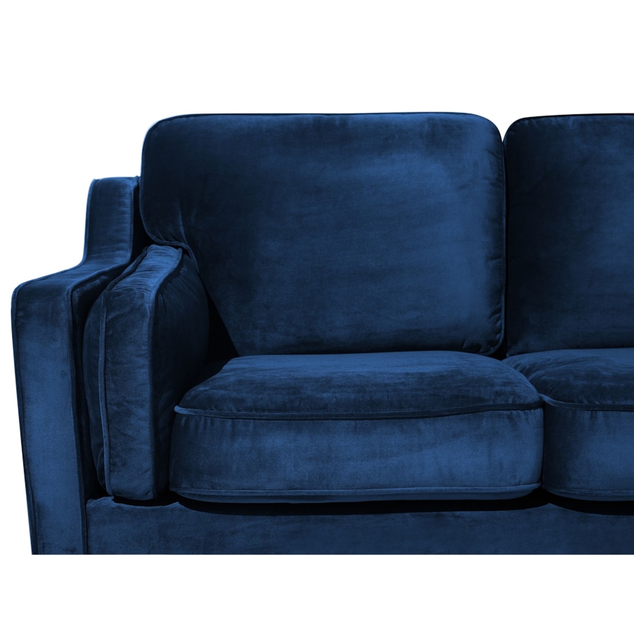 Sofa 3-osobowa welurowa niebieska LOKKA
