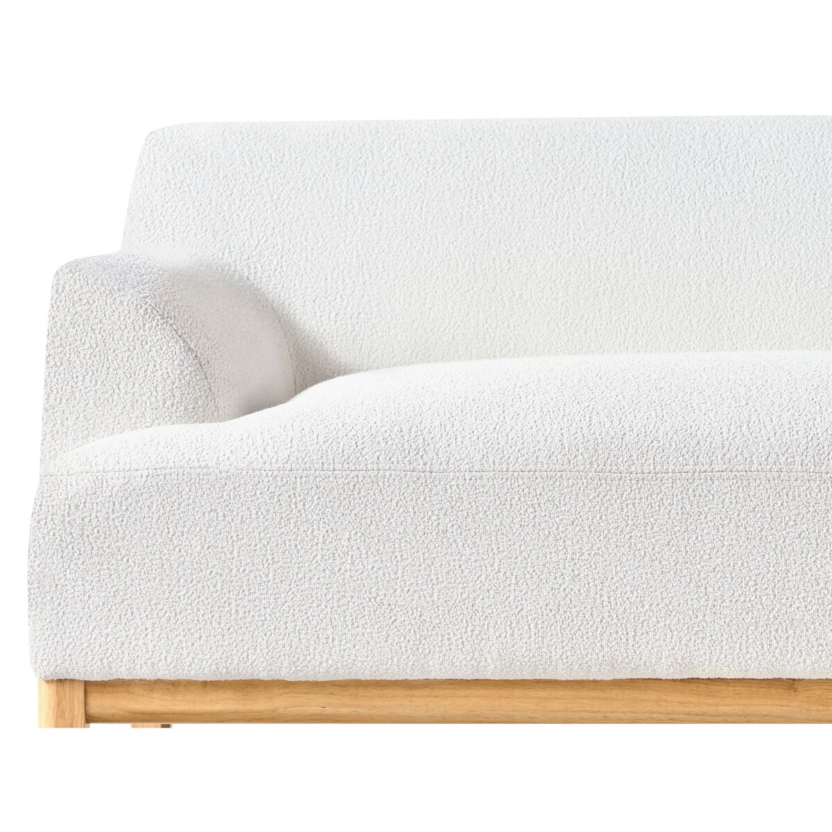 Sofa narożna lewostronna SOSJO Złamana biel Boucle Lewostronny