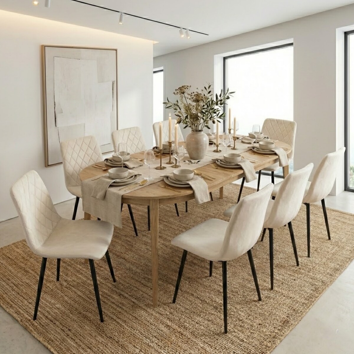 Krzesło beżowe tapicerowane pikowane welurowe nowoczesne wygodne velvet