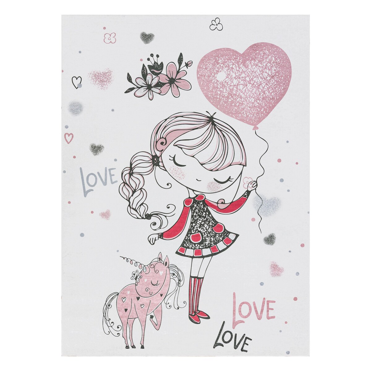 Dywan do prania BAMBINO 2644 Dziewczynka, 160x220 cm