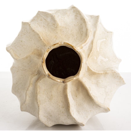 Wazon ceramiczny 20,5x20x20 cm PIEGA beżowy