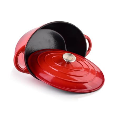 RODELUXE Gęsiarka żeliwna emaliowana 30x38xh17cm