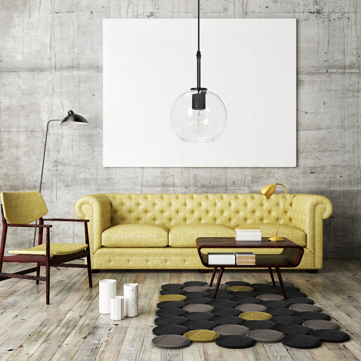 Lampa Wisząca Szklana Kula Nowoczesna Szkło