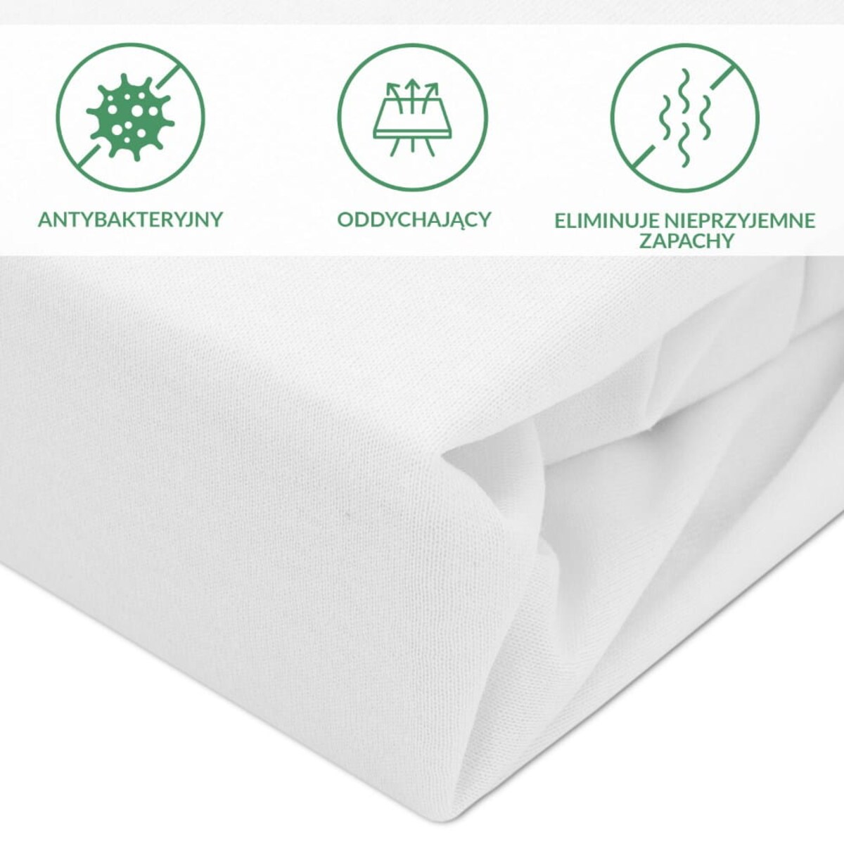 Prześcieradło ochronne wodoodporne z gumką 2w1, rozmiar 180x200 SMARTCEL kolor biały
