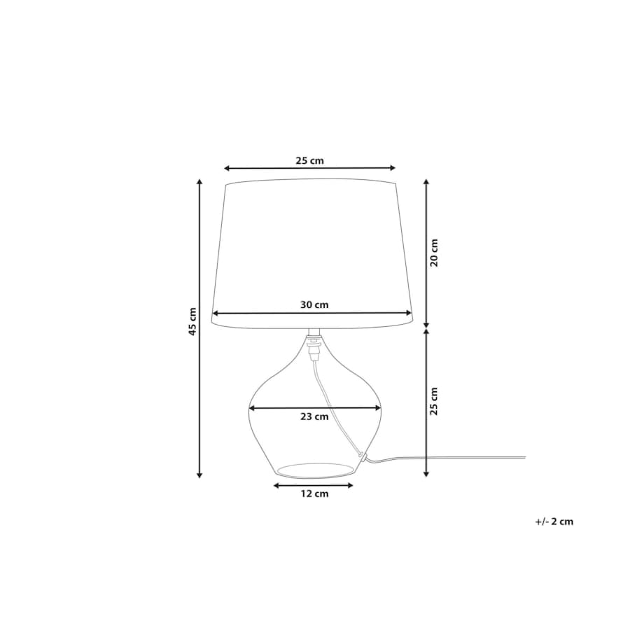 Lampa stołowa szklana czarna OSUM