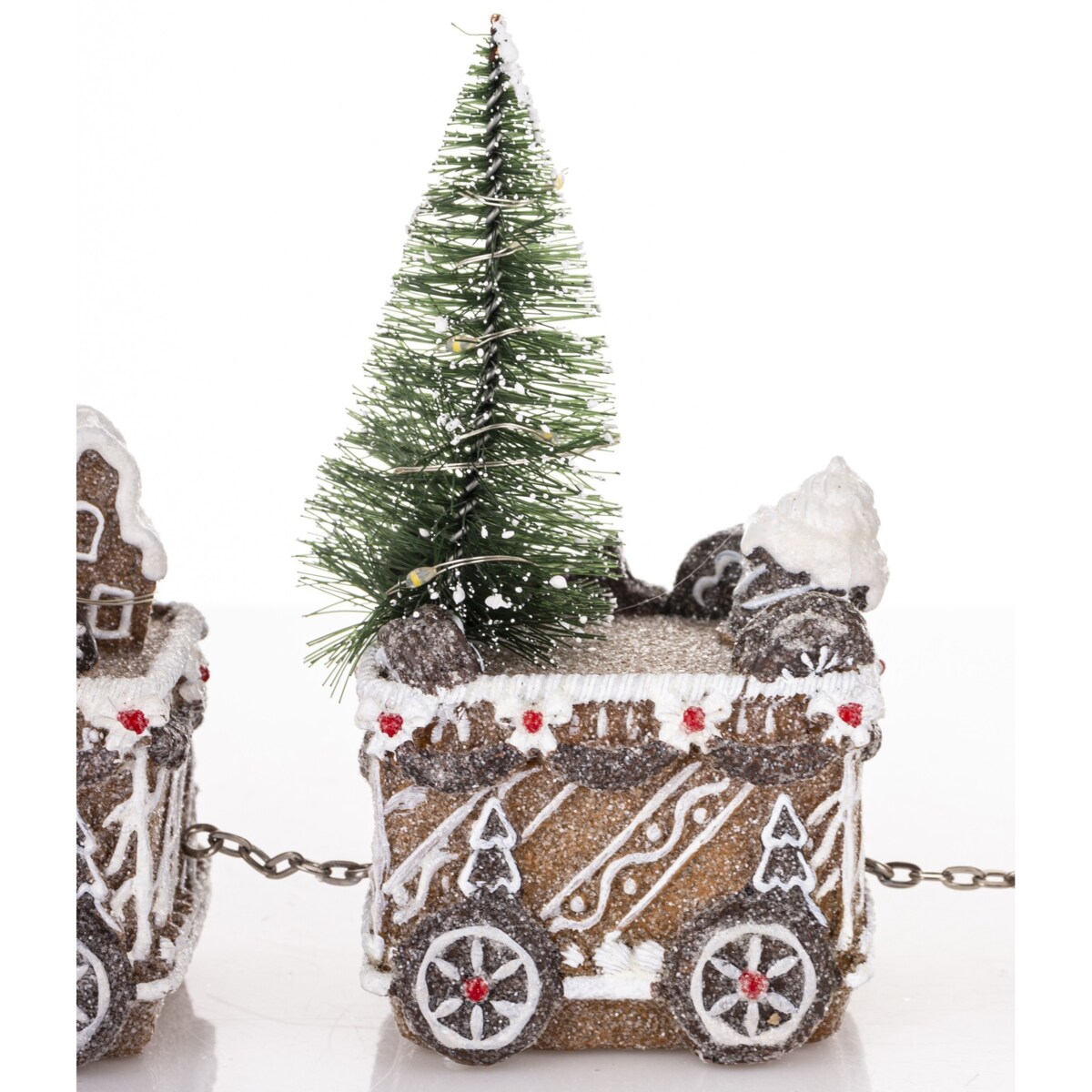 Dekoracja - pociąg piernikowy LED 19x45x10,5 cm TRENA