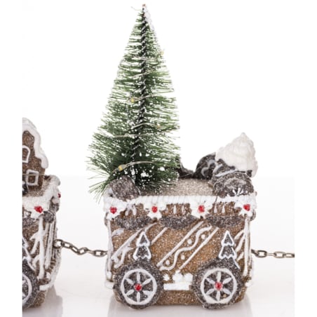 Dekoracja - pociąg piernikowy LED 19x45x10,5 cm TRENA