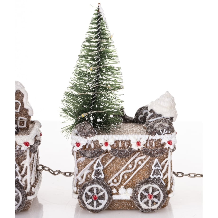 Dekoracja - pociąg piernikowy LED 19x45x10,5 cm TRENA