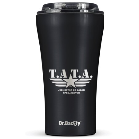 Kubek termiczny na kawę Dr.Bacty Apollo 2.0 - Tata - 360 ml - Black Matt
