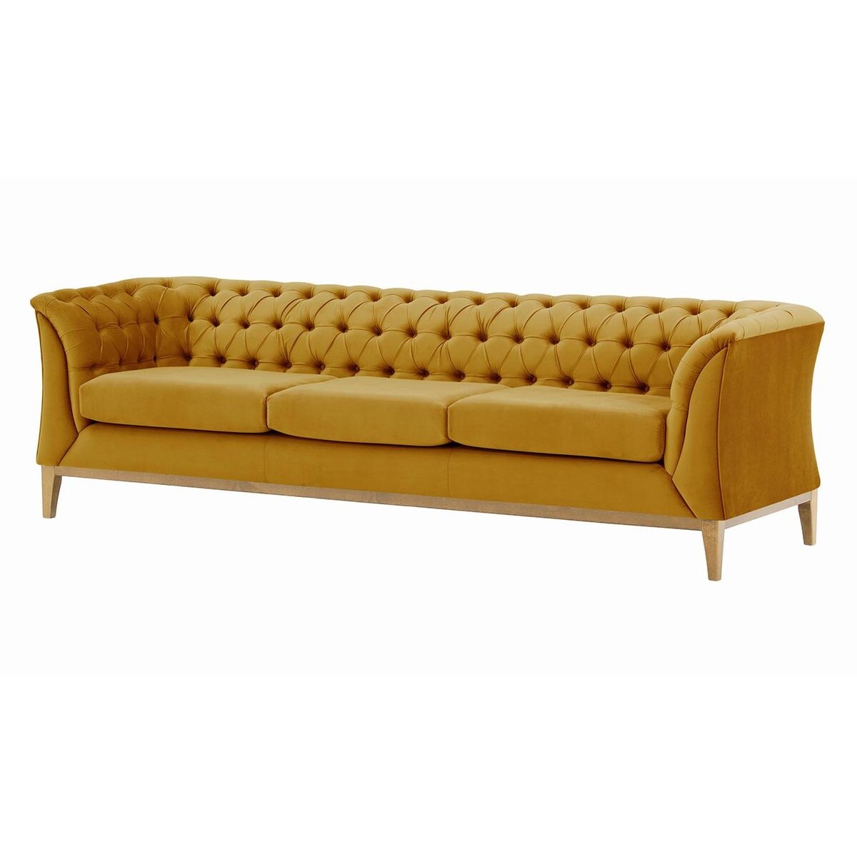 Sofa trzyosobowa Chesterfield Modern Wood-Velluto 8