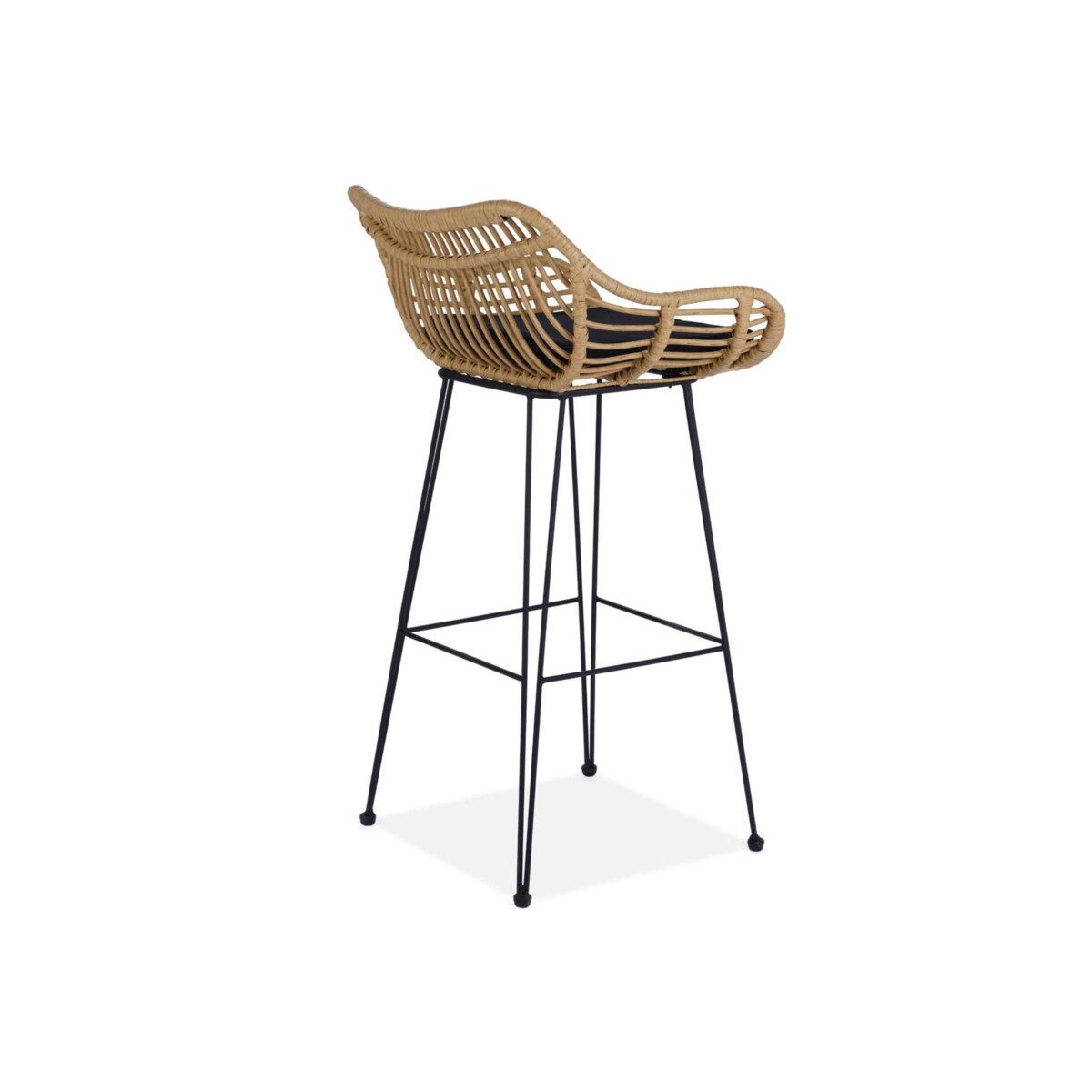 Konsimo BERIDIS Hoker w stylu loftowym wykonany z syntetycznego rattanu