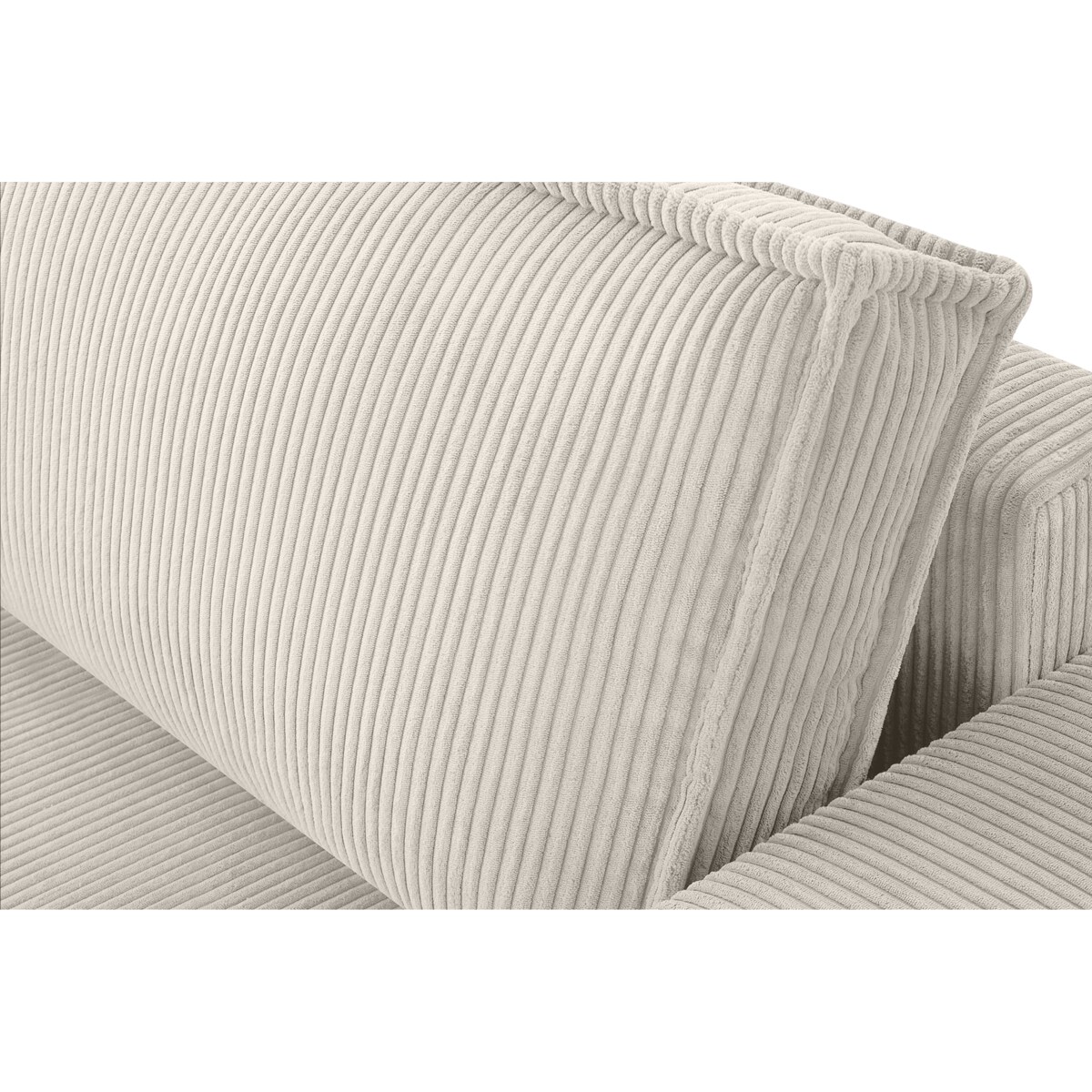 KONSIMO NAPI Trzyczęściowa sofa z kremowego sztruksu