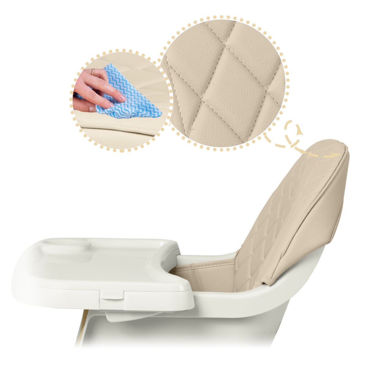 Krzesełko do karmienia dla dzieci fotelik 3w1 tacka Nukido