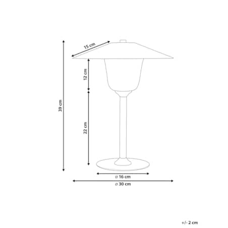 Lampa stołowa drewniana biała MOPPY