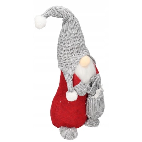 Skrzat Krasnal Mikołaj Z Workiem Świąteczny Duży