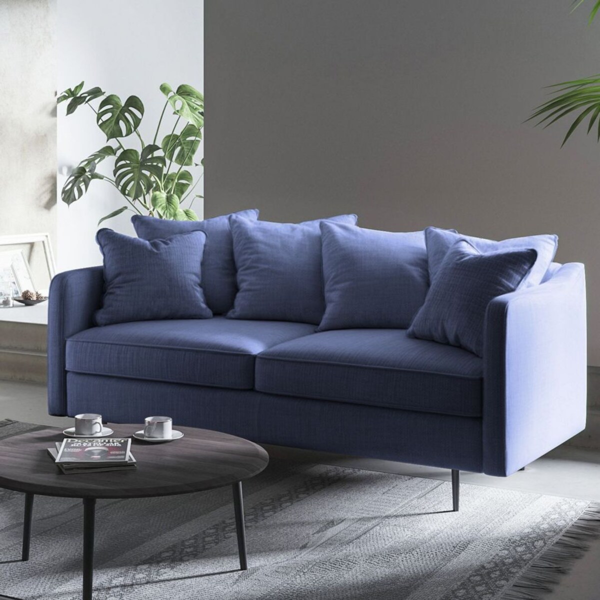 Esme Sofa 2-osobowa - granatowa