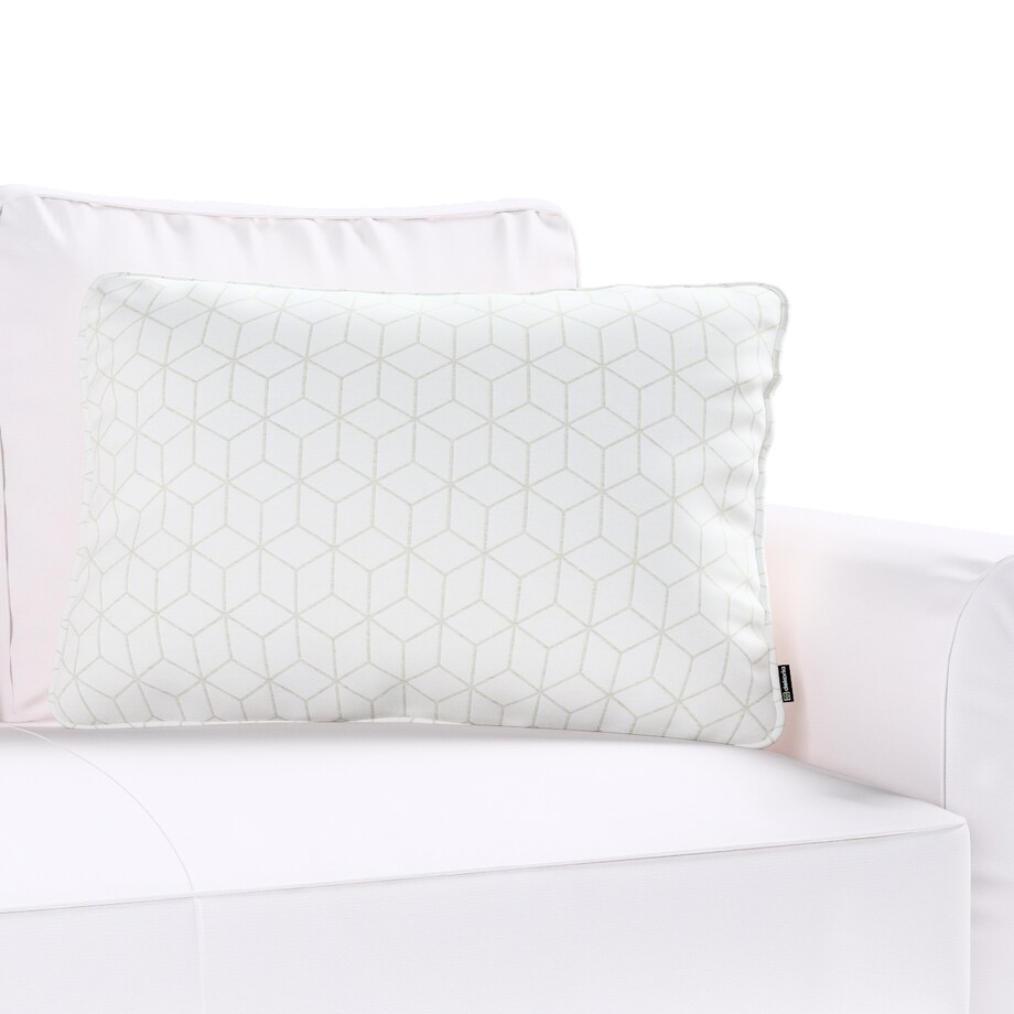 Poszewka Gabi na poduszkę prostokątna 60x40 wzór sześcianów na białym tle