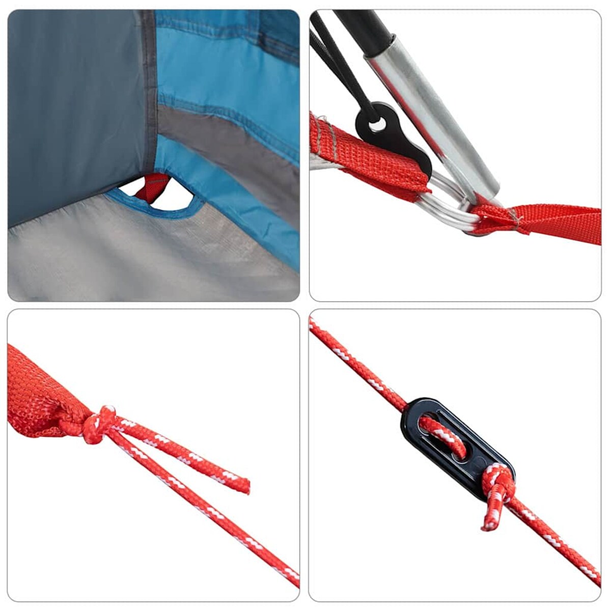 vidaXL Namioty z dachem Niebieski 721 x 335 x 212 cm Poliester