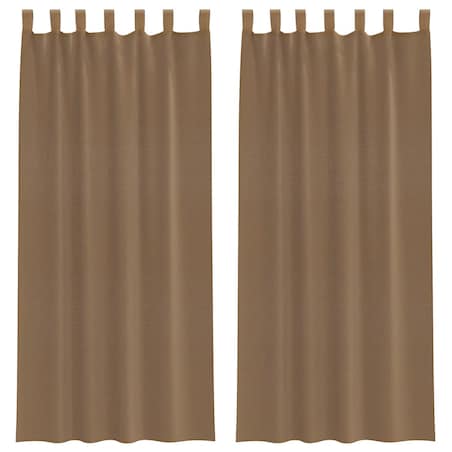 vidaXL Zasłony woalowe z pętelkami 2 szt. Jasnobrązowe 140x245 cm