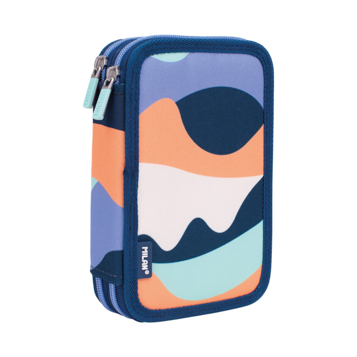 Piórnik 2-poziomowy z wyposażeniem MILAN THE FUN niebieski