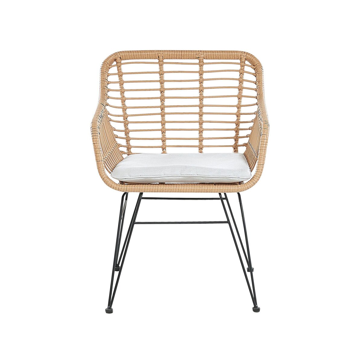 Zestaw mebli balkonowych z poduszkami TRESTINA Technorattan Jasnobrązowy