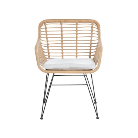 Zestaw mebli balkonowych z poduszkami TRESTINA Technorattan Jasnobrązowy